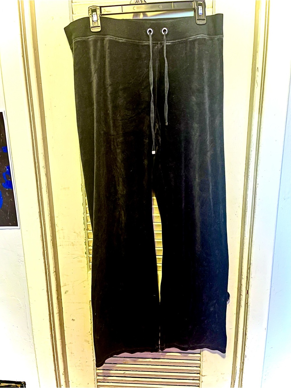 Victoria's Secret Black Velour Track Pants